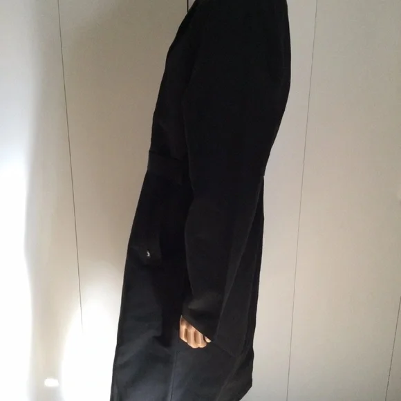 Stussy Double Breasted Men’s Black Trench Coat Size L